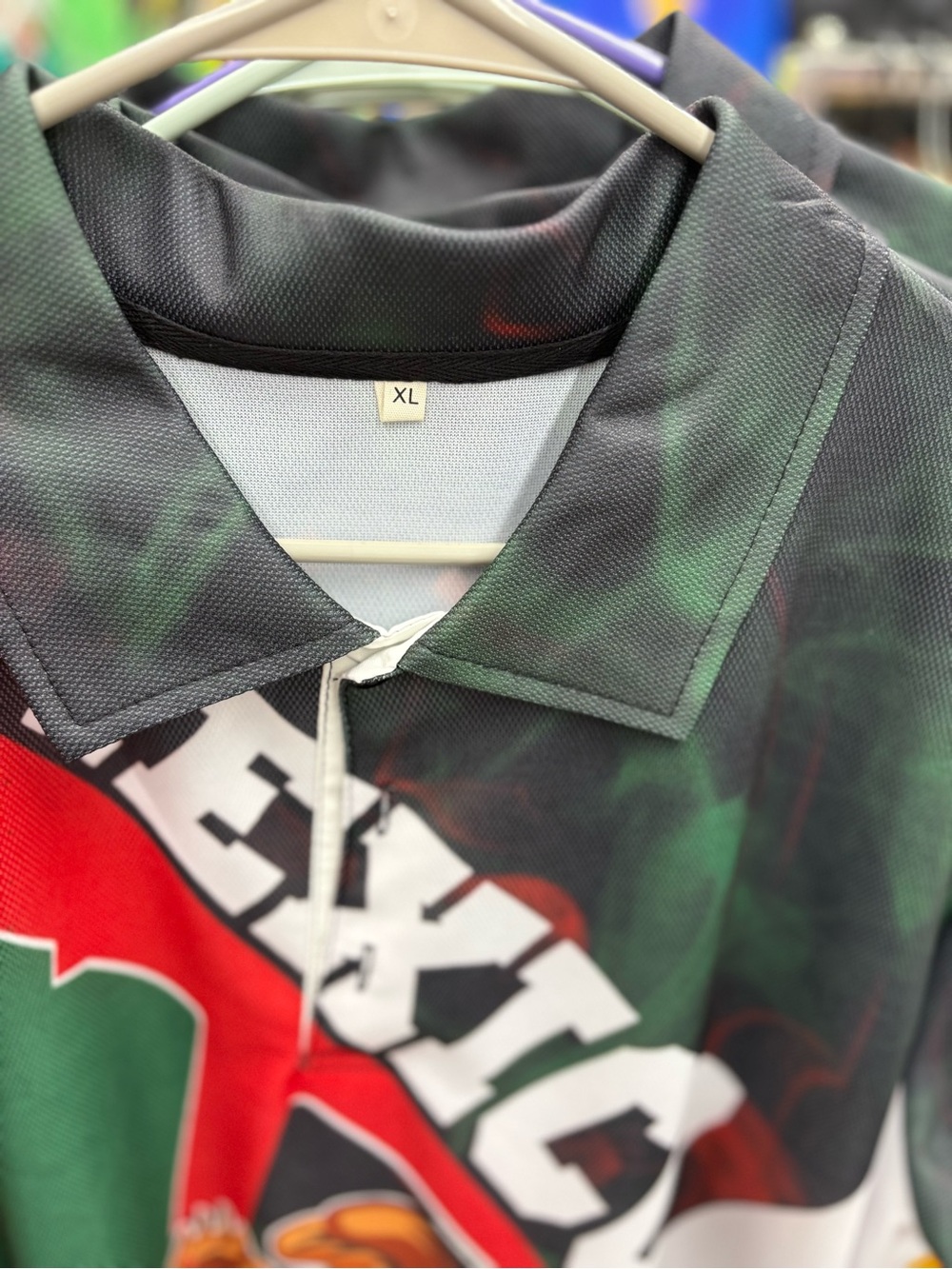 Athletech Green Red Black Graphic Polo Shirt
